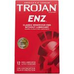 Trojan ENZ Natural Latex Non-Lubricated Condoms - 12 Count