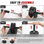 Abiarst Ab Roller Wheel, Abs Workout Equipment for Abdominal & Core Strength Training, Home Gym Exercise Wheels for Men Women, with Knee Pad Accessories