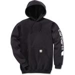 Carhartt Mens Loose Fit Midweight Logo Sleeve Graphic Fashion Sweatshirts, Black, Large US