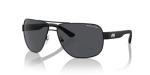 Armani Exchange Man Sunglasses Matte Black Frame, Grey Lenses, 62MM