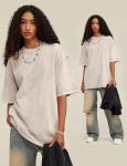 Arssm 3 Pack Men Oversized T Shirts Vintage Tee Loose Fit Short Sleeve Casual Streetwear Baggy Washed Unisex Tops(BlackGreyBeige-L)