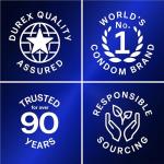 Condoms, Ultra Fine, Ribbed, Dotted with Delay Lubricant, Durex Performax Intense Natural Rubber Latex Condoms, 24 Count, Contains Desensitizing Lube for Men, FSA & HSA Eligible