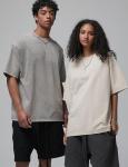 Arssm 3 Pack Men Oversized T Shirts Vintage Tee Loose Fit Short Sleeve Casual Streetwear Baggy Washed Unisex Tops(BlackGreyBeige-L)