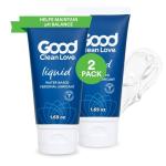 Good Clean Love Liquid Water-Based Lube, Premium Personal Lubricant with Hydrating Hyaluronic Acid, Safe for Adult Toys & Condoms, pH-Balanced, Intimate Wellness Gel for Men & Women, 1.69 Oz (2-Pack)