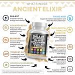 Clean Nutraceuticals Shilajit Supplement for Men with Sea Moss, Tongkat Ali, Ashwagandha, Boron, Zinc, CoQ10, PQQ - Fulvic Acid Capsules - Energy Support - 90 Count - Resin, Gummy & Powder Alternative