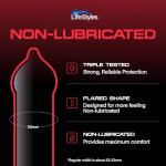 Lifestyles Non-Lubricated Natural Rubber Latex Condoms Value Pack, 100 Count