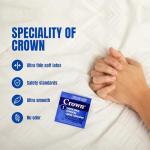 Crown Condoms — 50 Count — Lubricated Latex Condoms — Silkier, Thinner and Stronger (Pack of 50)