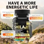 Uheco Shilajit Supplement with Sea Moss, Ashwagandha, Tongkat Ali - Shilajit Pure Himalayan Organic Fulvic Acid Capsules - 90 Count