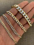 Cuban Link Bracelet - 14k Gold & Silver