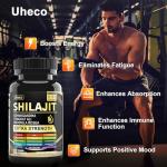 Uheco Shilajit Supplement with Sea Moss, Ashwagandha, Tongkat Ali - Shilajit Pure Himalayan Organic Fulvic Acid Capsules - 90 Count