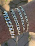 Cuban Link Bracelet - 14k Gold & Silver