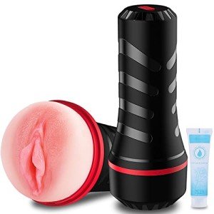 Realistic Male Masturbator Cup with Textured Stroker
