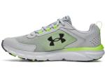 Under Armour Mens Charged Assert 9 Marble Running Shoe, Mod Gray/Lime Surge/Black, 11