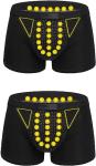 DaoGeSir 2pcs Energy Field Therapy Mens Underwear Enlargement Underwear Tourmaline Prostate Therapy Panties Physiological Underwear (Color : 1, Size : X-Large)