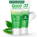 Good Clean Love BioNude Ultra Sensitive Personal Lubricant, Hypoallergenic Unscented & Unflavored Water-Based Lube, Safe for Adult Toys & Condoms, Intimate Wellness Gel for Men & Women, 3 Oz (2-Pack)