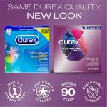 Condoms, Durex RED Extra Sensitive, Ultra Fine, Extra Lubricated Natural Rubber Latex Condoms for Men, 42 Count, FSA & HSA Eligible