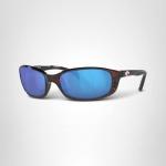 Costa Del Mar Sunglasses for Men - Brine Mens Polarized Sunglasses - Fishing, Boating & Beach UV Protection - Size 59 - Tortoise/Blue Mirror 580G