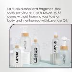 La Nua Toy Cleaning Mist - Fragrance-Free, Body Safe Cleaner for Adult Toys - Non-Toxic, Alcohol & Glycerin Free - Ideal Cleaning Supplies for Dildo & Sex Toys for Men - 100ml