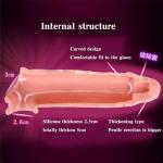 Transparent Extender Male Extension Girth Enhancer Lock Sleeve Ring for Men Reusable -Time Delay - Smooth - Masculine Charm + Bell Clip 2pcs