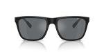 Armani Exchange Man Sunglasses Matte Black Frame, Mirror Black Lenses, 57MM