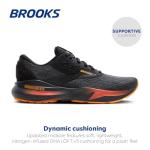 Brooks Men’s Adrenaline GTS 24 Supportive Running Shoe - Black/Ebony/Burnt Sienna - 8.5 Medium