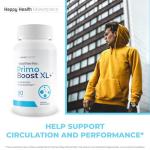 Blood Flow Primo Boost XL Plus - Our Best Blood Circulation Support - Enhance Blood Flow Supplement For Men - Male Blood Flow Support - Nitric Oxide Vasodilator Circulation And Vein Support Vitamins