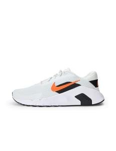 Nike Men's Flex Train Workout Shoes, White/Safety Orange-Black, 14