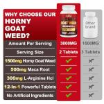 Hornygoatweed for Men, 12 in 1 Horny Goat Weed, Maximum Strength Male Enhancing Supplement with Maca Root, Tongkat Ali, Panax Ginseng, Saw Palmetto, for Hormone, Stamina, Performance, Energy, 60 Count