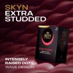 SKYN Extra Studded, 22 Count, Lubricated Latex-Free Condoms, Unique Texture Intensifies Every Moment​