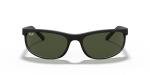 Ray-Ban Mens RB2027 Predator 2 Rectangular Sunglasses, Black/ Matte Black/G-15 Green, 62 mm