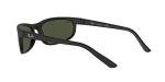 Ray-Ban Mens RB2027 Predator 2 Rectangular Sunglasses, Black/ Matte Black/G-15 Green, 62 mm