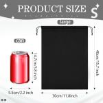 Weewooday 12 Pcs Satin Adult Toy Bags with Drawstring Silk Adult Game Toy Storage Multi Purpose Foldable Pouch Lightweight Gift Organizer for Women Men(Black,15.75 x 11.81 Inch)