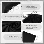 Weewooday 12 Pcs Satin Adult Toy Bags with Drawstring Silk Adult Game Toy Storage Multi Purpose Foldable Pouch Lightweight Gift Organizer for Women Men(Black,15.75 x 11.81 Inch)