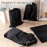 Weewooday 12 Pcs Satin Adult Toy Bags with Drawstring Silk Adult Game Toy Storage Multi Purpose Foldable Pouch Lightweight Gift Organizer for Women Men(Black,15.75 x 11.81 Inch)