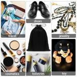 Weewooday 12 Pcs Satin Adult Toy Bags with Drawstring Silk Adult Game Toy Storage Multi Purpose Foldable Pouch Lightweight Gift Organizer for Women Men(Black,15.75 x 11.81 Inch)