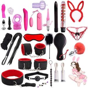 28pcs Bondaged Adult Bed Restraint Sex Bonding Straps for Kit Couples King Wrist Ankle Cuffs Sex Hand Ties for Play Women Restraints Spreader Bar Legs and Arms for Bedroom Sweater 0205-A2