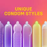 ONE Condoms Mixed Pleasures | Variety of Thin, Glow in The Dark, Studded, and More | 36 Pack