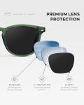 WearMe Pro WMP Eyewear - Men's Polarized Modern Rounded Square Sunglasses