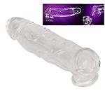 WOHUTAR ㅤReusable Sleeves 350 Girth for Men Extender Enlarger Extension Enhancer Ball Stretch Sleeve Girth Best Gift-Transparent/SK