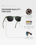 WearMe Pro WMP Eyewear - Men's Polarized Modern Rounded Square Sunglasses