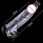 WOHUTAR ㅤReusable Sleeves 350 Girth for Men Extender Enlarger Extension Enhancer Ball Stretch Sleeve Girth Best Gift-Transparent/SK