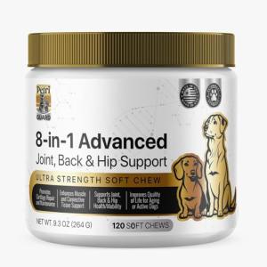 Mega Joint Support - Dog Supplement for Male Dogs - Increase Back, Joint Supplement - 3rd Party Tested Formula - 9 Active Ingredients - 60 Capsules for Adults