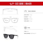 Ray-Ban RB4420 601/87 65MM Black/Dark Grey Square Sunglasses for Men for Women +BUNDLE with ACCESSORY EYEWEAR KIT