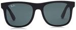 Ray-Ban Junior Kids' RJ9069S Square Sunglasses, Black/Dark Green, 48 mm