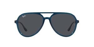 Ray-Ban Womens Rb4376 Sunglasses, Opal Dark Blue/Dark Grey, 57 Mm US