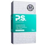 PS Condoms Exceptionally Thin Latex Condoms for Men - Odorless and 100% Vegan - Ultra Thin Lubricated Condom - 40% Thinner and Transparent - 12 Pack