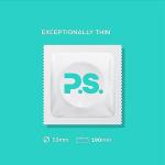 PS Condoms Exceptionally Thin Latex Condoms for Men - Odorless and 100% Vegan - Ultra Thin Lubricated Condom - 40% Thinner and Transparent - 12 Pack
