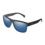 HUK Sunglasses, Polarized Lens Eyewear with Performance Frames, Fishing, Sports & Outdoors Sunglasses, (Clinch) Blue Mirror / Matte Black, Medium/Large