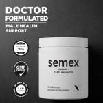 SEMEX Semen Volume Booster – Doctor Formulated Natural Support for Male Sperm Health, Load Volume Boost & Stamina – Non-GMO, Vegan, Gluten-Free, Fertility Supplement Made in USA - 90 Count