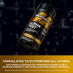 MuscleTech Testosterone Booster for Men, AlphaTest - T-Boost Mens Supplement with Tribulus Terrestris & Boron - Daily Male Gym Workout Supplements for Muscle Growth, Stamina & Energy - 120 Pills